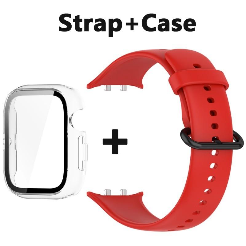 Чехол + ремешок для часов, подходит для Honor Watch 5, силиконовый ремешок + защитный чехол для ПК для Honor Watch 5, спортивный ремешок для часов