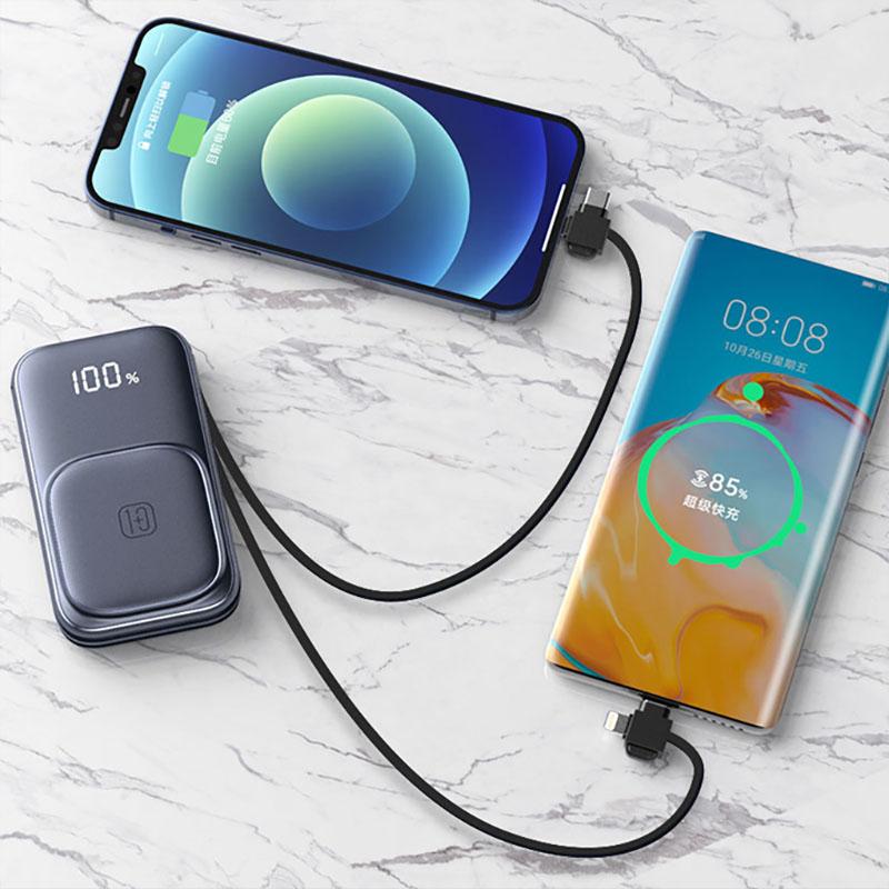 20000 мАч 15 Вт Магнитное беспроводное зарядное устройство Power Bank 22,5 Вт Быстрая зарядка Powerbank Портативный внешний аккумулятор для iPhone 16 15 pro max с кабелем