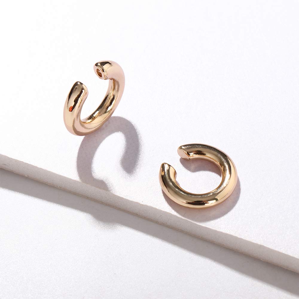 Непирсинг, цинк, сплав цинка, козелок, женские и мужские большие круглые ювелирные изделия, серьги-клипсы, модные аксессуары, манжеты для ушей