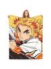Flame Hashira Kyojuro Rengoku Blankets Anime Plush Funny Warm Throw Blanket For Coverlet Spring_Autumn
