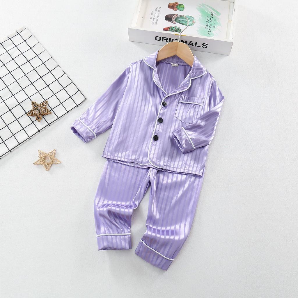 Autumn Baby Girls Clothes Set Children Pajamas Long Sleeved Soild Shirt Pants Two Pcs Sets Kids Sleepwear Toddler Clothing Infant Costume