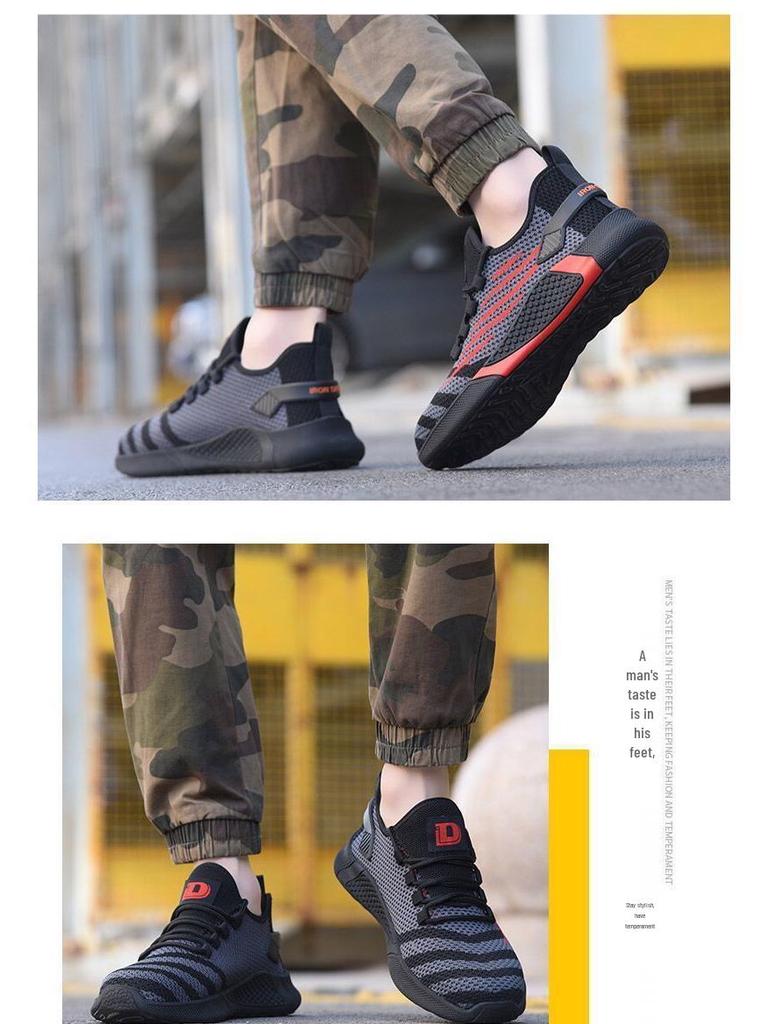 Breathable Steel Toe Safety Shoes - Anti-Smash, Anti-Puncture, Soft Sole, Comfortable Work Shoes for Men
