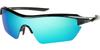 ZECK DELTA Sports Sunglasses for and Asian Ultra Case Micro Bag Impact UV Sapphire Mirror Baseball, Golf, Running, Fit, Lightweight, & Included,