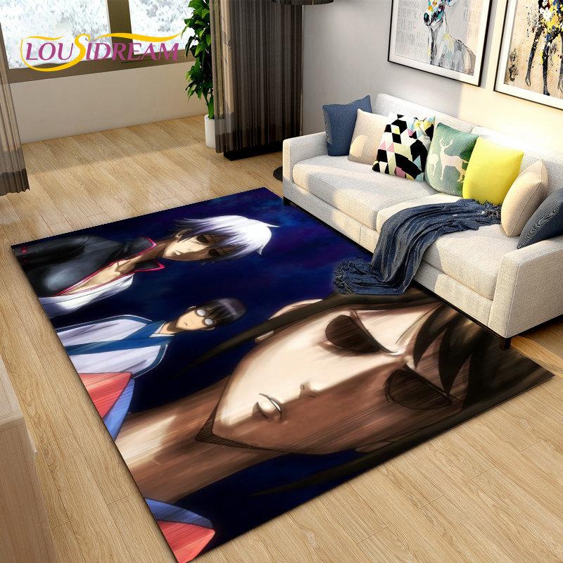 Гинтоки Кагура Гинтама Аниме Ковер, Ковер для гостиной, спальни, дивана, придверный коврик, украшение, детский игровой нескользящий коврик для пола