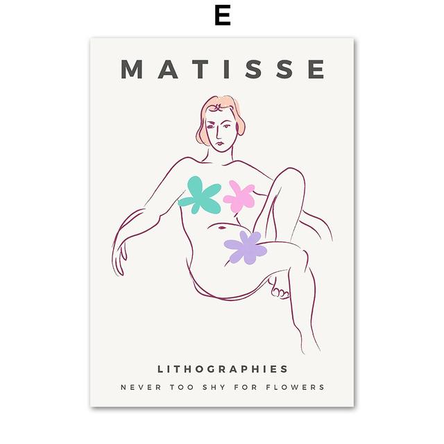 Винтажный абстрактный Матисс Пикассо Коралловое Солнце скандинавские плакаты и принты, настенная живопись на холсте, настенные картины для декора гостиной без рамки