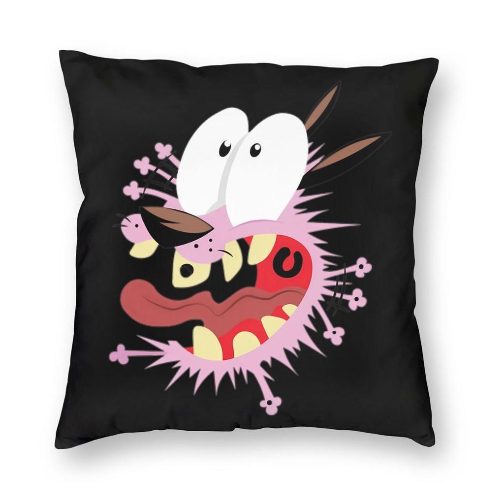 CCourages Cowardly Dog Cute Pillowcase Soft Polyester Cushion Cover Decorations Throw Pillow Case Cover Seater Square Xcm