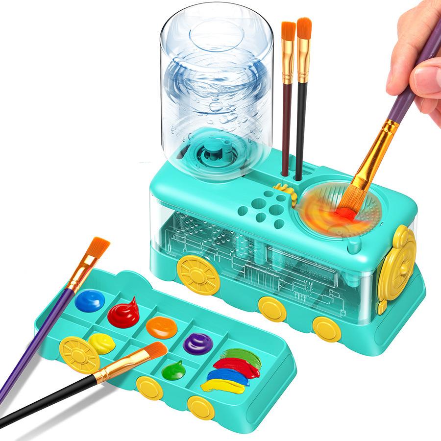 Paintbrush Cleaner; Automatic Water Changing Paintbrush Cleaner; Watercolor Painting Cleaner Nail Artist Art Student Oil Paint Cleaning Tool