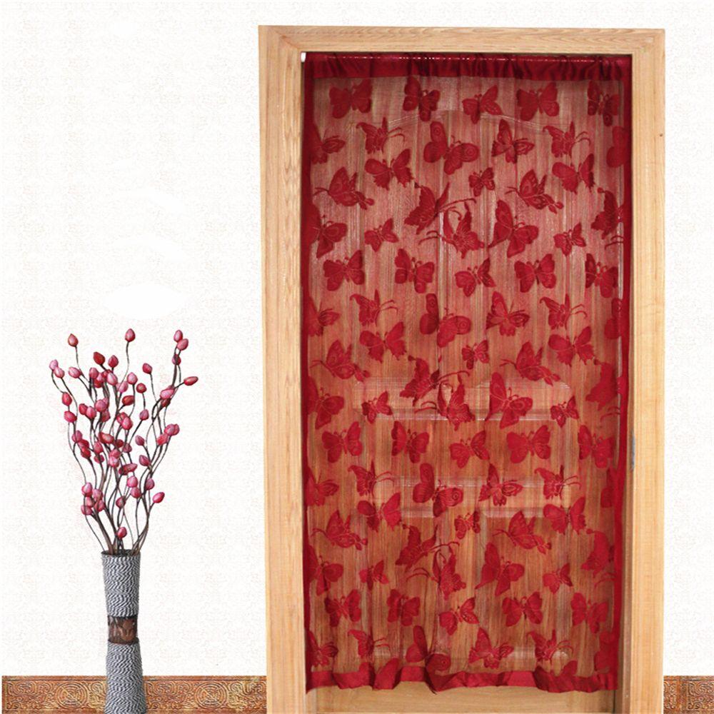 Декоративная кисточка Дверная сетка от мух Экранная панель Подвесные шторки из бусин Штора из нитей с бабочками