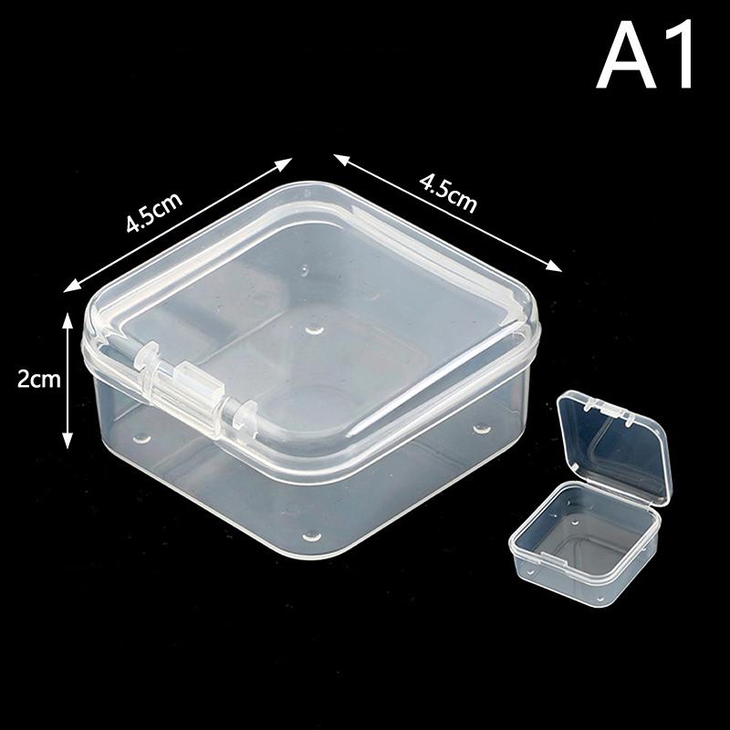 Transparent Plastic Storage Box Photocards Small Card Storage Box Desk Organizer Box Classification Box Stationery