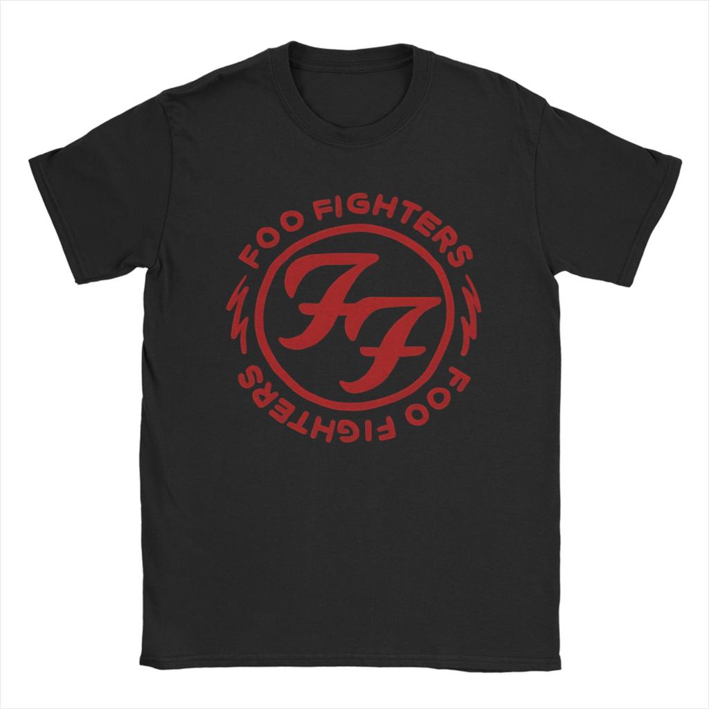Мужская Женская Футболка F-Foo F-Fighters Band 100% Хлопковая Одежда Винтажная Футболка с Коротким Рукавом и Круглым Вырезом Идея для Подарка Футболки