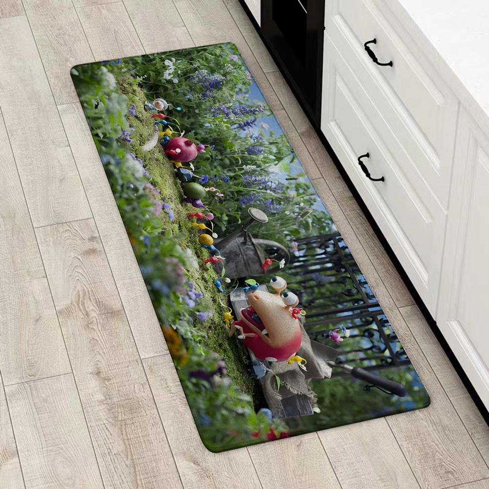 Entrance Front Door Doormat Cartoon PikminS Non-slip Kitchen Rug Living Room Rugs Balcony Bathroom Foot Mat Floor Mats Carpet