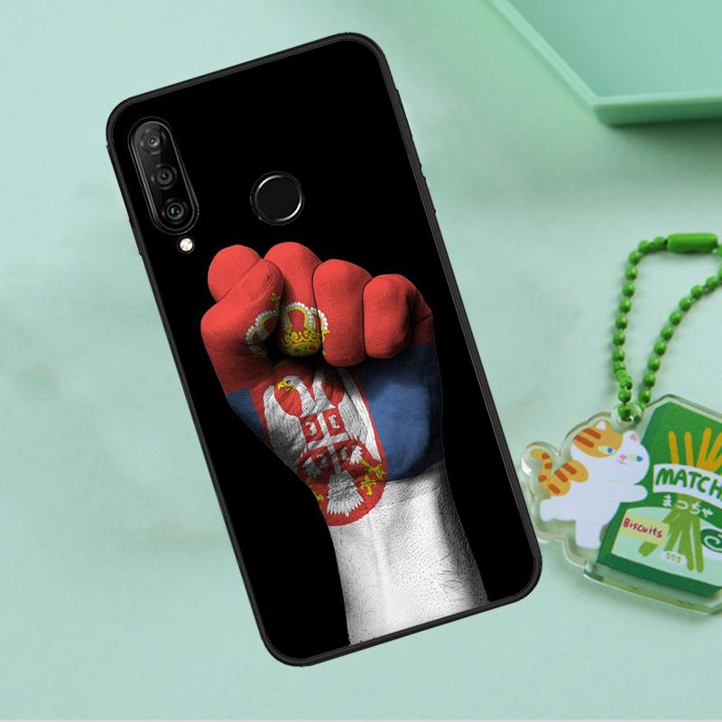Чехол для Huawei Nova Y90 Y70 Y60 Y61 Y91 Y72 9 10 SE 12i 12s 11i 5T P60 Pro P20 P30 P40 Lite с флагом Сербии