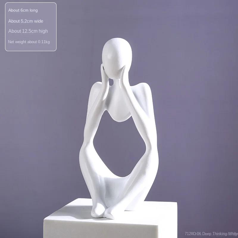 Мини-абстрактный персонаж-орнамент, украшение для дома, украшение для входа, гостиная, модель комнаты, креативные поделки из смолы