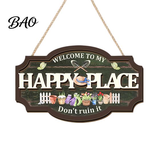 Outdoor Welcome Sign Wooden Door for Front Door, Waterproof Hanging Sign, Hanger Decoration Home Farmhouse Garden Yard Porch