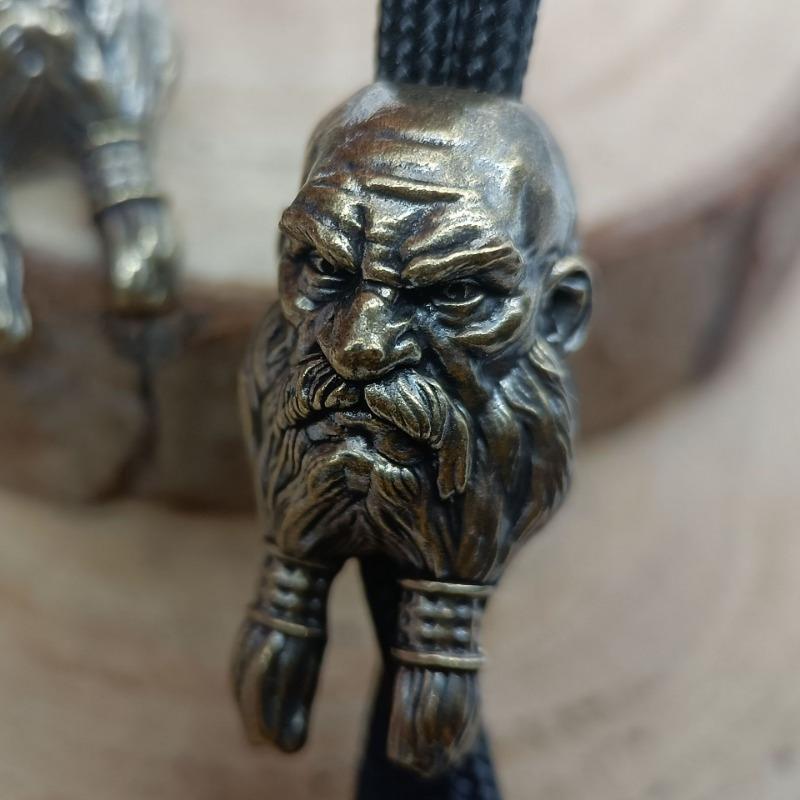 1 шт. Античная медь Длиннобородый старик Брелок Подвеска Шармы для рюкзака Классическая латунь Винтажные поделки Аксессуары для домашнего декора