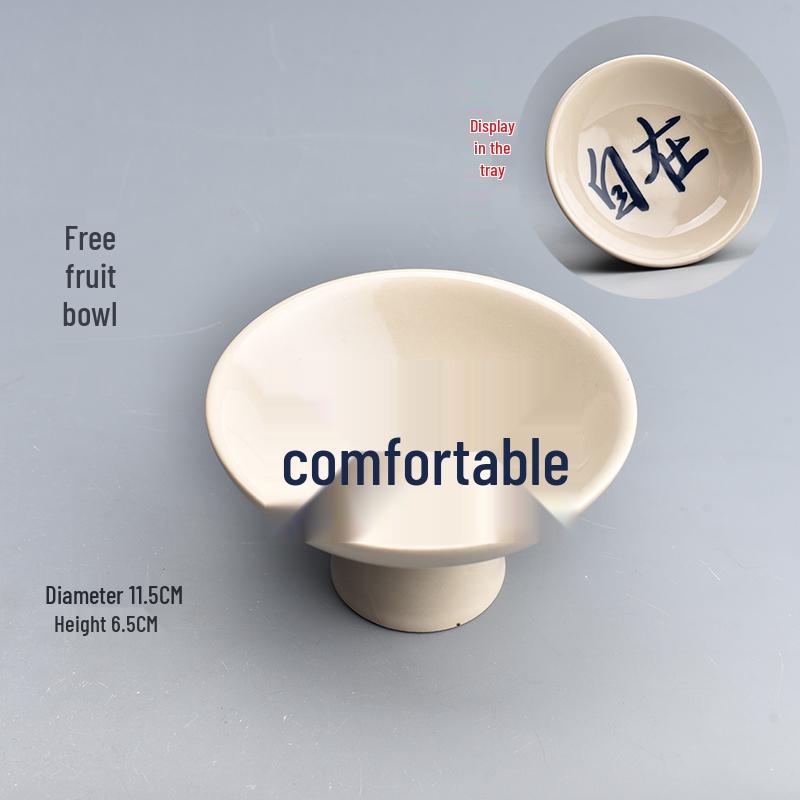 Фруктовница из сине-белого фарфора: Керамическая тарелка для закусок, выпечки и сухофруктов для гостиной.