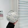Cute Design Handheld Cosmetic Bag Quilting Cotton Floral Pattern Toiletry Bags Large Capacity Zipper Makeup Bag Handbag Storage