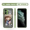 Cute Cartoon Girl Phone Case for iPhone 14 13 12 11 Pro Max Samsung Galaxy S20 FE A52 S23 Infinix Slim Matte Back Cover Lens Protection Cases