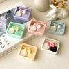 Candy Color Contact Lenses Box Cute Bow Portable Contact Lens Case with Tweezer Suction Stick Set for Travel Kit Holder