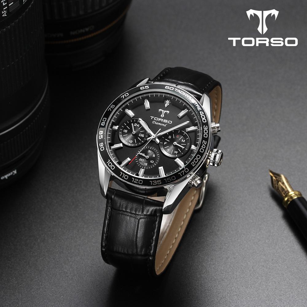 Toleuso T503M-Sbs Cassiopeia Мультиалмазные Мужские Часы Металлические Часы (Бесплатный кожаный ремешок)