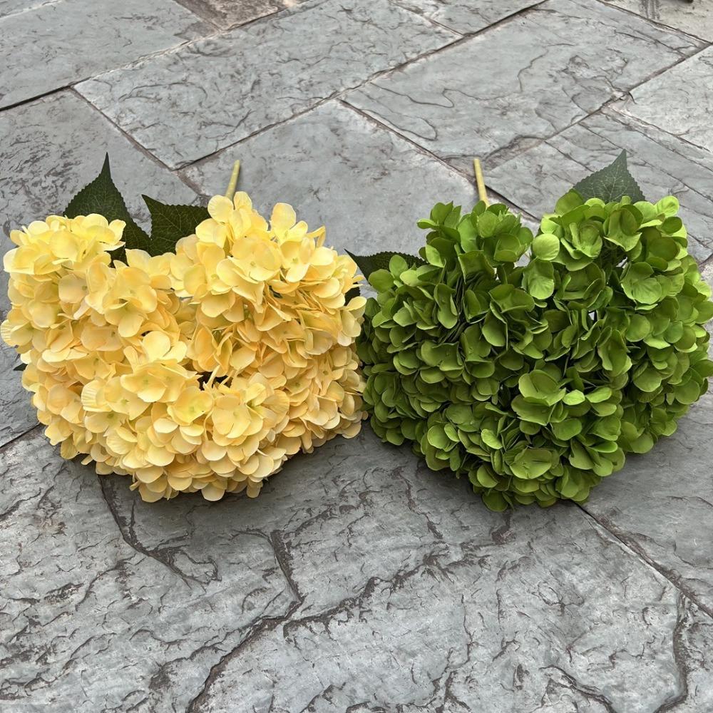 5 Heads Artificial Hydrangea Flower Silk Simulated Wedding Floral  for Home Party Wedding