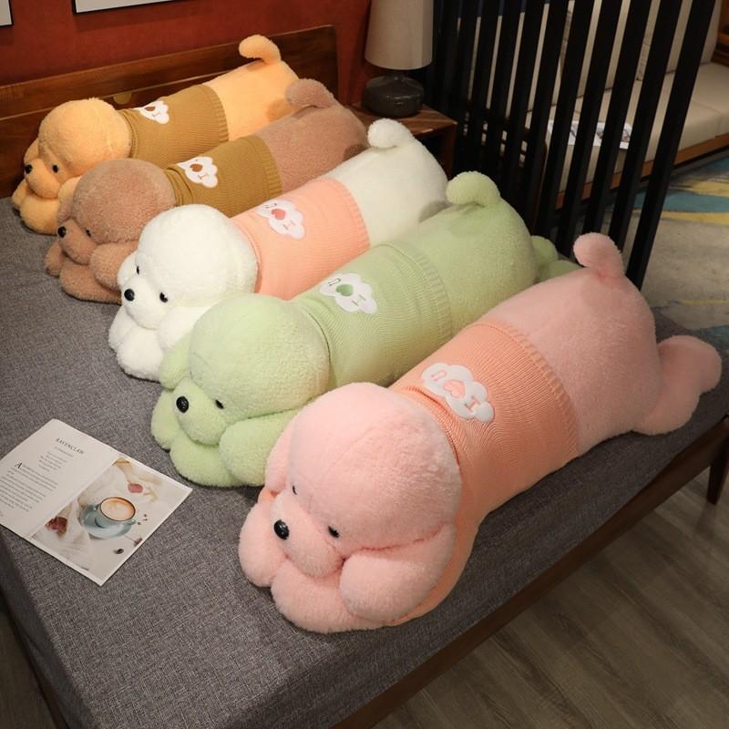 Wear Sweater Lying Dog Plush Toy Stuffed Animal Doll Decorations Kids Gifts