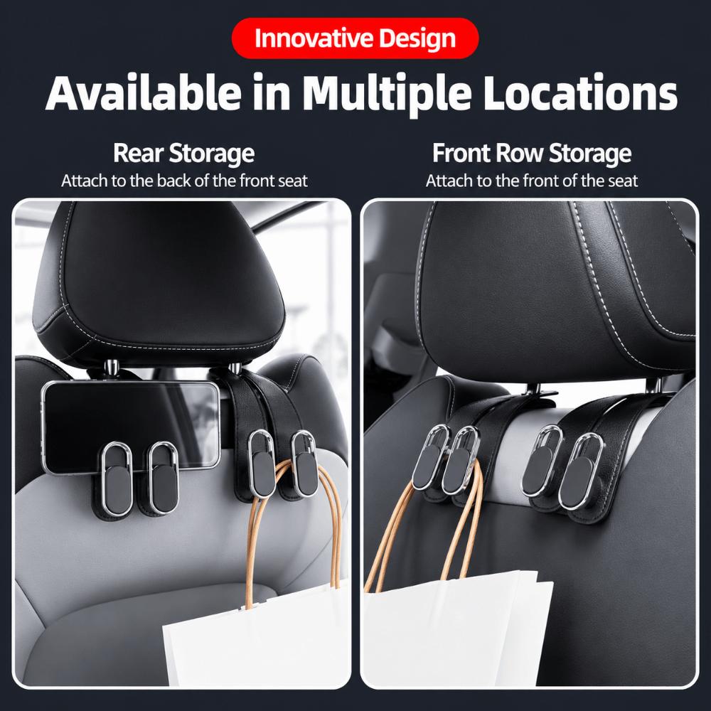 Leather Car Seat Hook Strong Load-Bearing Seat Back Hook New Headrest Hanger Vehicles