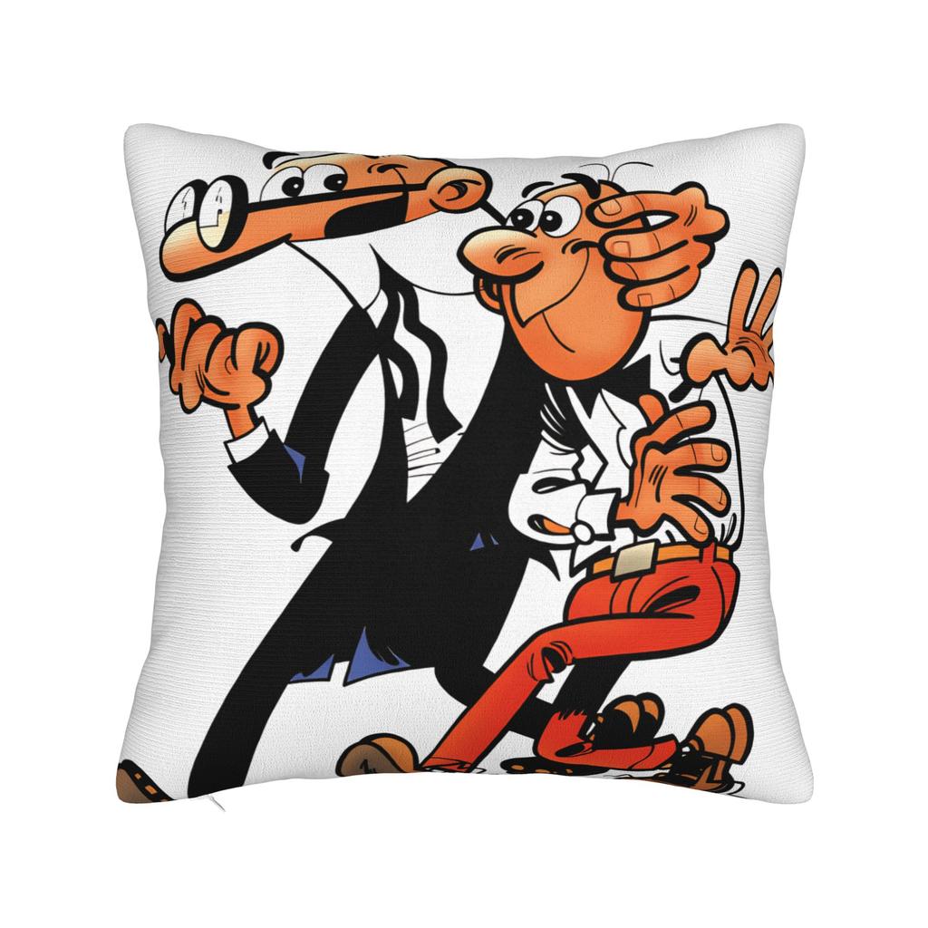 Mort & Phil Mortadelo y Filemón Pillow Case Square Pillow Cover Kawaii Pillowcases For Living Room Bed Chair