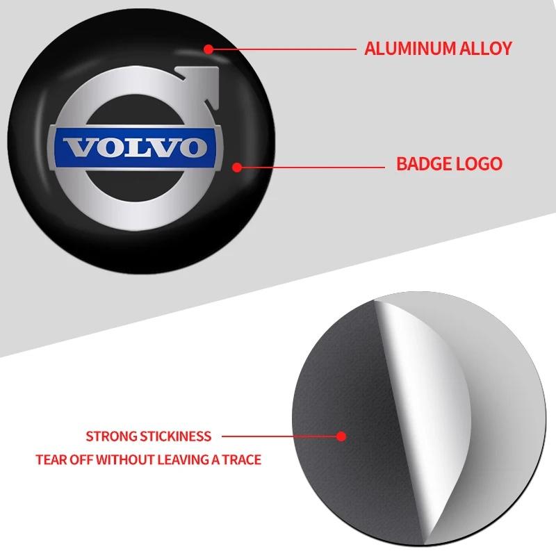 wznge4 4Pcs 56mm Volvo Car Wheel Hub Center Cap Logo Stickers, Emblem Decals for XC40 XC60 XC90 S60 S90 V50 V70 V60 Auto Accessories
