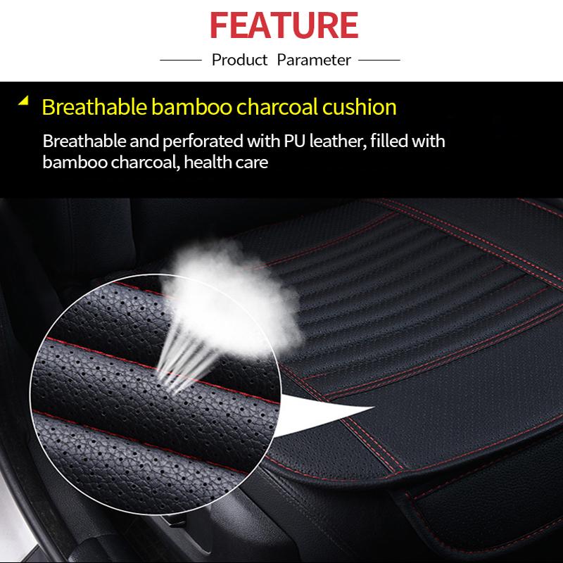 SEAMETAL Leather Front Car Seat Cover Cushion Non Slide Breathable Auto Protector Mat Pad Four Seasons Universal For Car Suv Van
