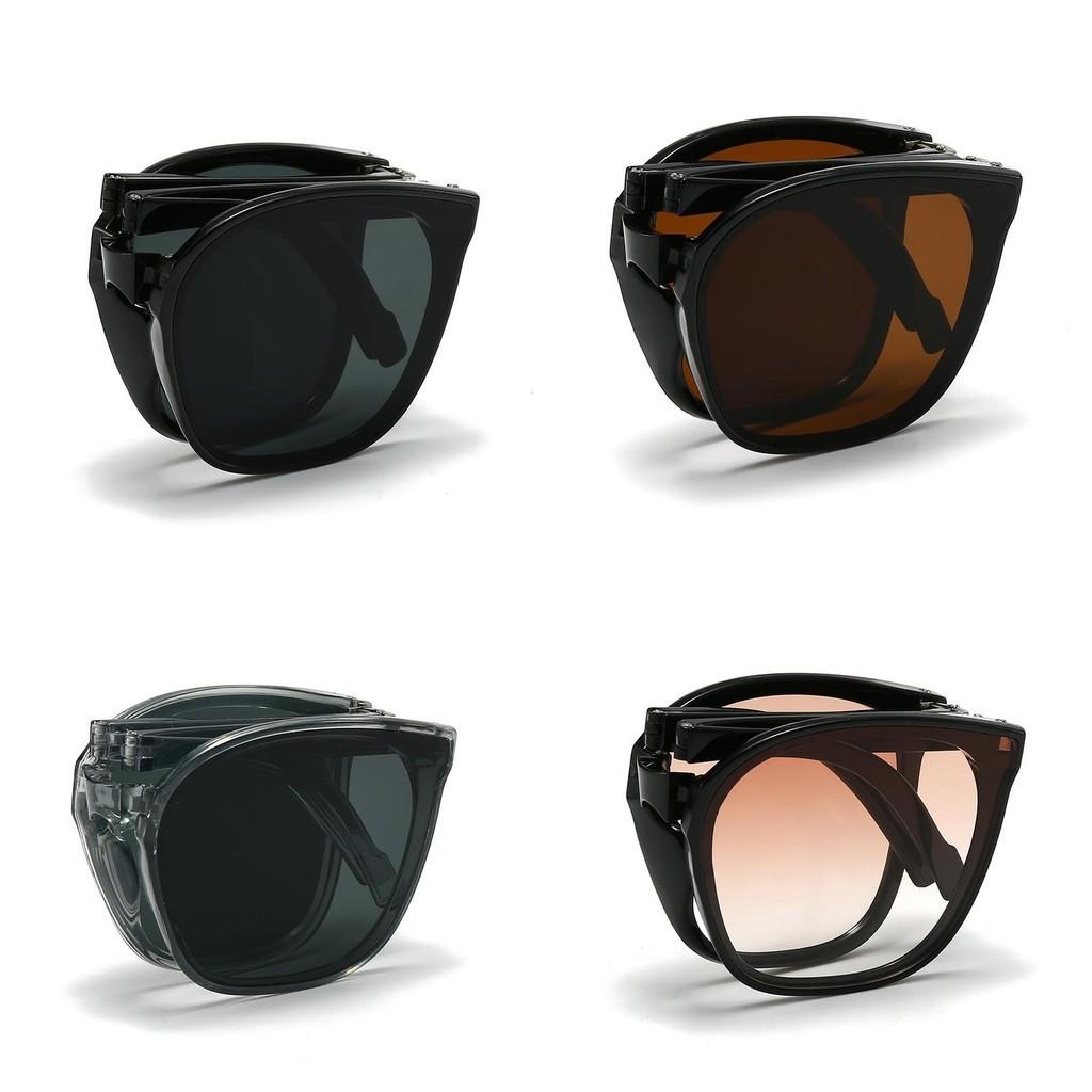 2024 New Arrival Small Fresh Stylish Women's High-grade Feeling Folding Sunglasses Uv Protection Big Frame Travel Sunscreen