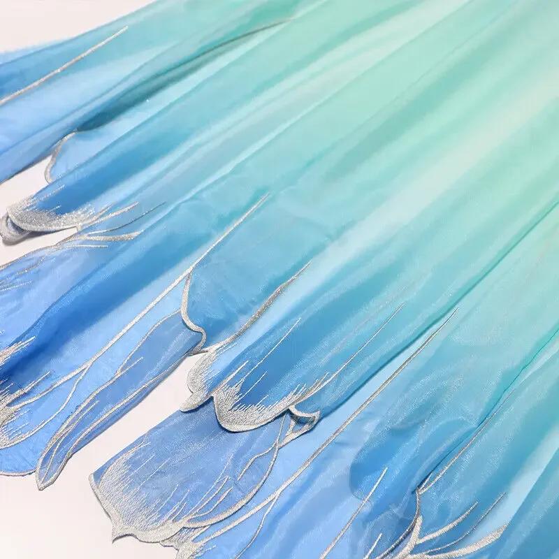 150x100cm Embroidery Lotus Leaf Soft Fabric DIY Hanfu Shirts Doll Cloth Chinese Style DIY Sewing Craft Organza Tulle Fabric New
