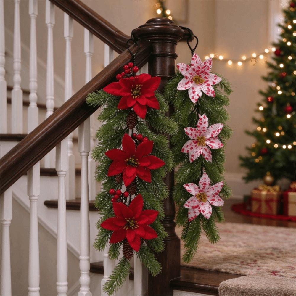Hanging Christmas Hanging Vine Faux Flower Hanging Ornament Christmas Festive