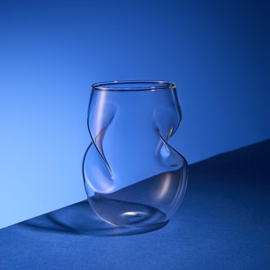 2pcs Creative Stemless Wine Glass (11.8oz Each), Featuring Innovative Spiral Aeration Design, Red White Wine Glasses.