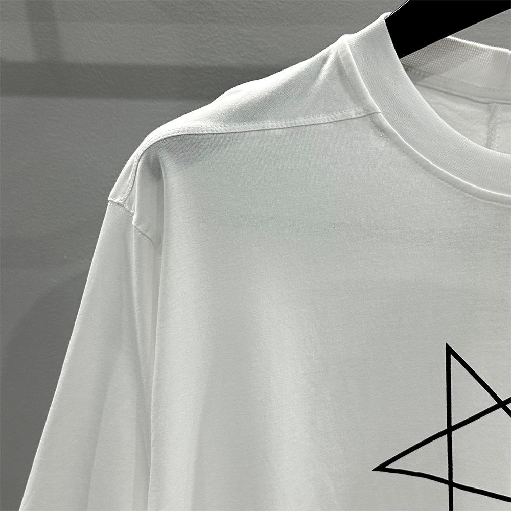 Мужская хлопковая футболка с коротким рукавом и принтом пяти звезд, весна/лето 2020 г.