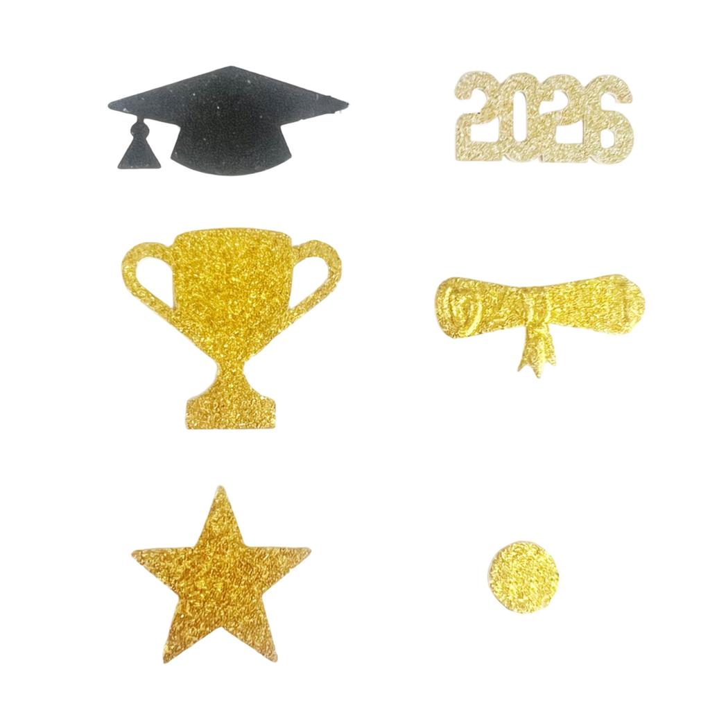 Конфетти для выпускного 2026 года, украшения в виде трофея, диплома, шапочки, звезды, круглые, для стола, для вечеринки, мероприятия, празднования