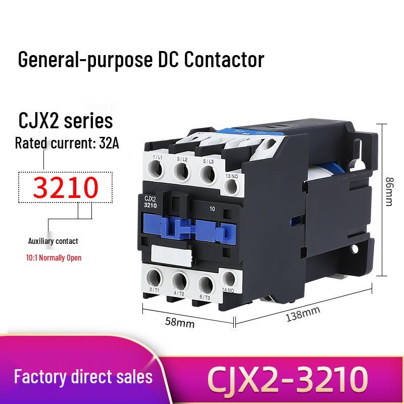 DC 24V Contactor CJX2 Series: 1210Z, 1810Z, 2510Z, 3210Z, 5011Z, 6511Z, 9511Z