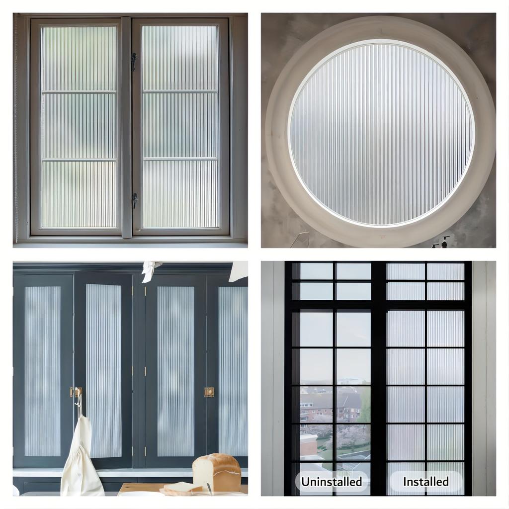 Матовая пленка для защиты окон, терморегулирующая, блокирующая УФ-излучение, неклейкая, многоразовая, для дверей ванной комнаты, домашнего офиса