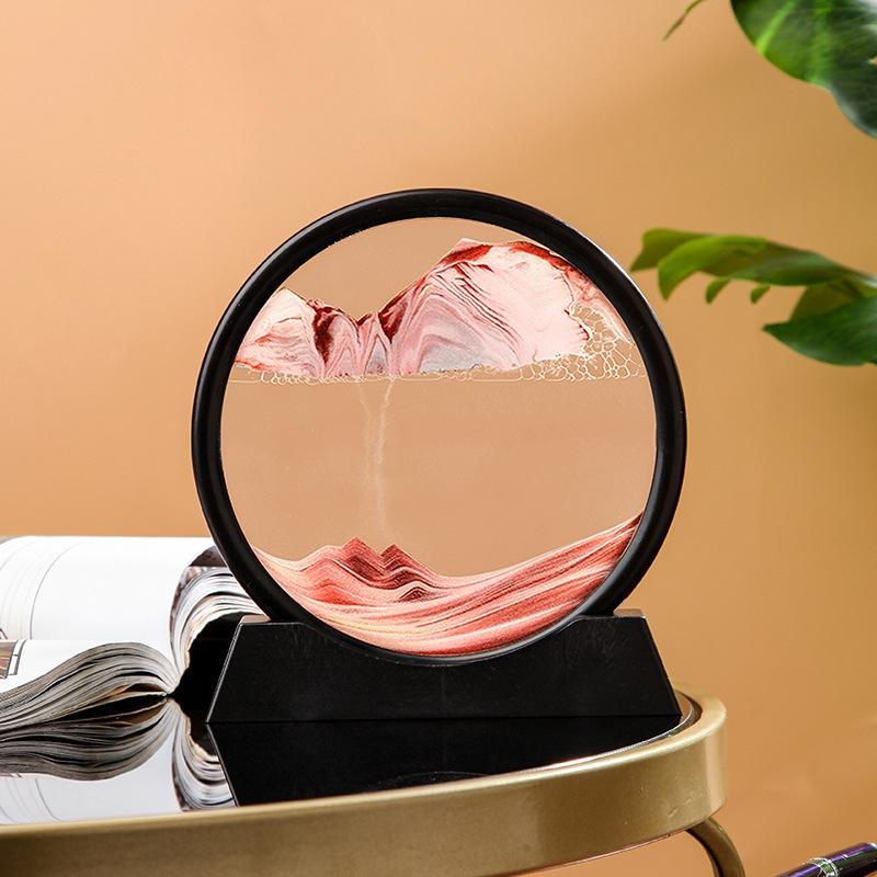 3D Стекло Движущийся Песок Искусство Креативный Песочный Пейзаж в Движении Дисплей Текущий Песок Рамка Песочные Часы Картина для Домашнего Декора для Подарков