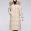Real Fur Collar Winter Long Down Coats for Women Vintage Plus Size Parkas Hooded Elegant Thick Warm White Duck Down Jacket Woman Outerwears