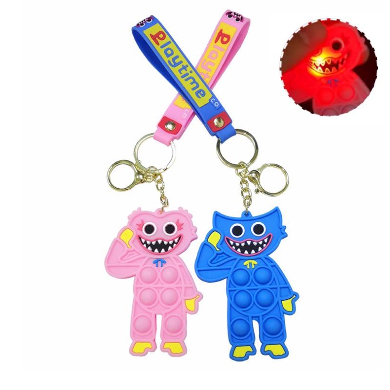 Брелок Poppy Playtime Игрушка-антистресс со светодиодной подсветкой Портативная и многоразовая Игрушка для снятия стресса