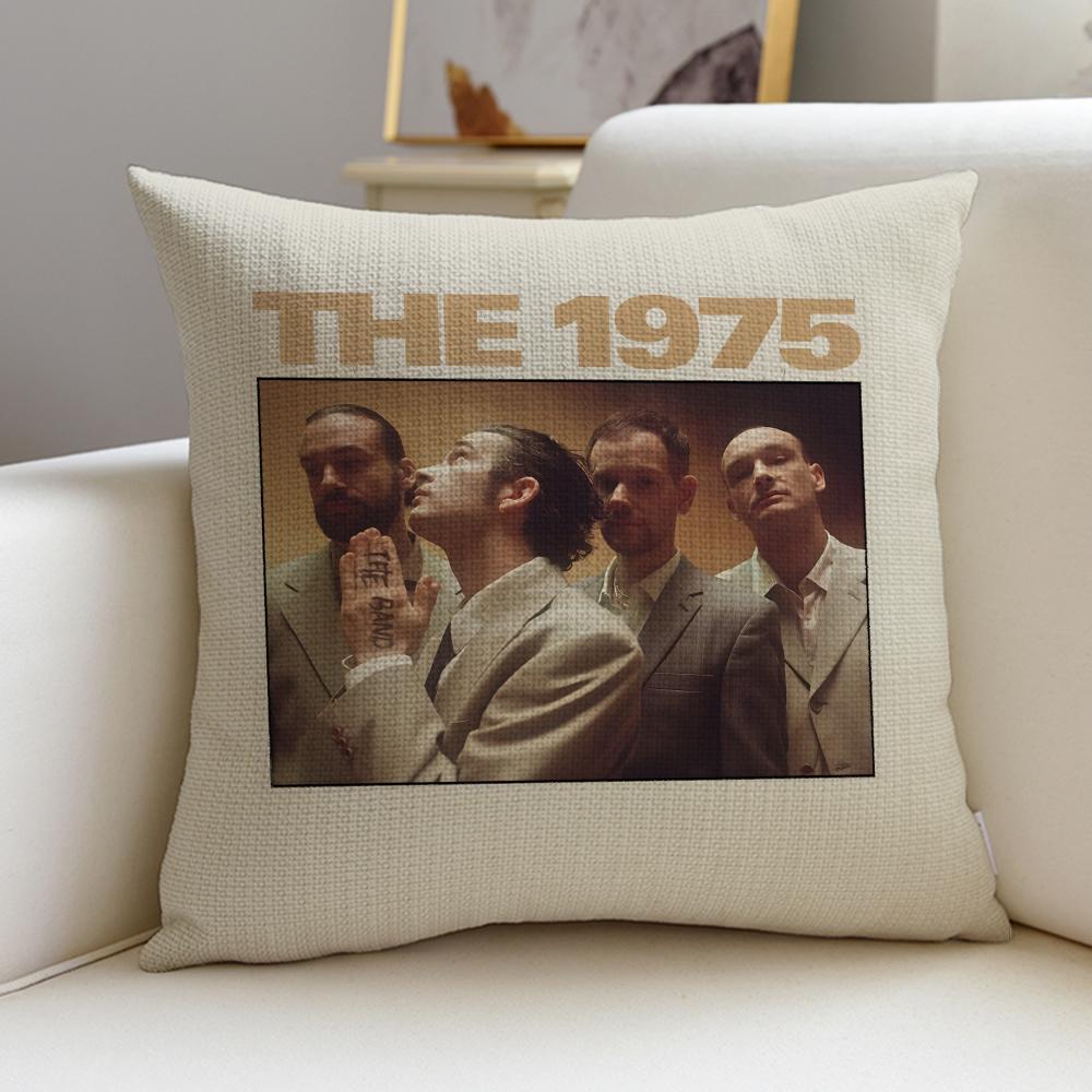 Indie TThe 1975S Cushion Cover Breathable and skinfriendly linen pillowcase square removable and washable cushion