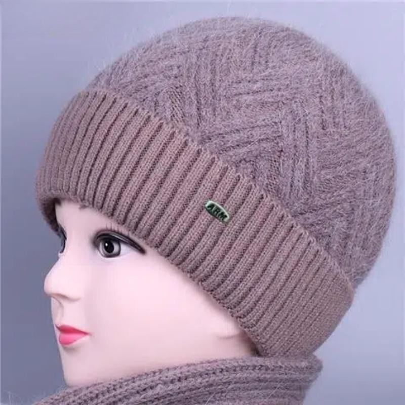 Зимняя шапка для средних и пожилых женщин, бархатная теплая хлопковая шапка для бабушки, зимняя вязаная шерстяная шапка для мамы, шапка для старушки