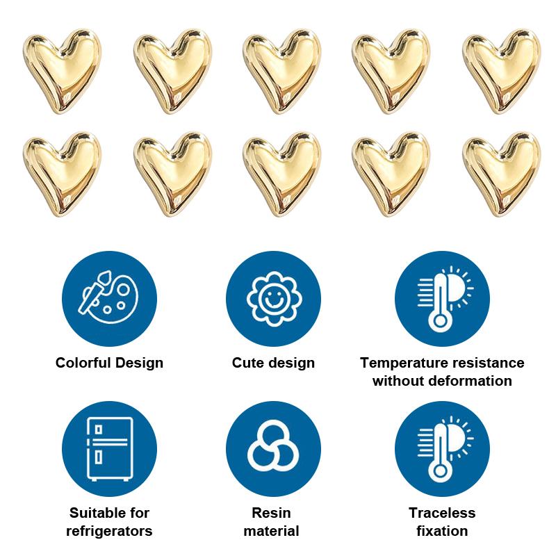 20 шт. магниты на холодильник наклейки на холодильник в форме сердца 20 мм милый маленький магнит для холодильника золото серебро офис доска шкафчик магнитный