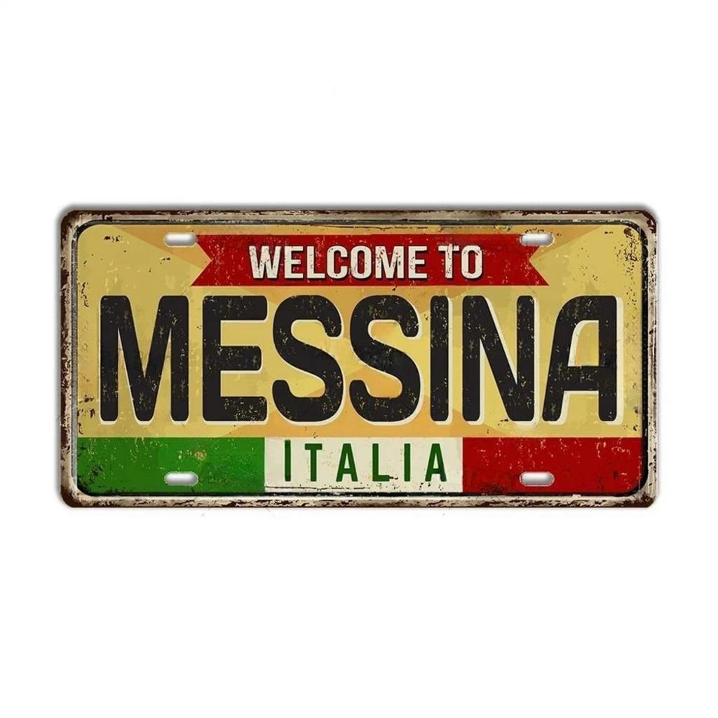 Винтажный номерной знак ИТАЛИИ Городская государственная табличка Достопримечательность Металлический знак Гараж Клуб Кафе Бар Паб Отель Кухня Домашний декор стены