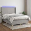 VidaXL Bed Slatted Base with Mattress and LEDs, Upholstered Bed, Double Bed, Adult Bed for Interior Bedroom, 3138717