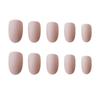 Wearable Short Round Head False Nails Full Cover Press-on Nails New Solid Color Fake Nails  Women