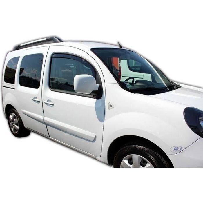 Дефлекторы воздуха - J&J AUTOMOTIVE - Renault Kangoo 2008-2021 - Тонированные - Усиленный акрил - Простая установка