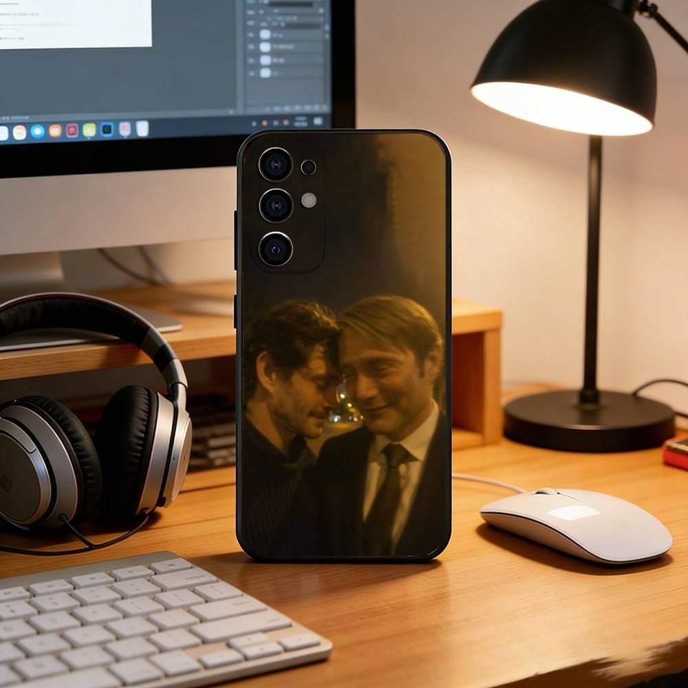Чехол для телефона Ганнибал и Уилл Грэм для Samsung S25, S24, S21, S22, S23, S30, Ultra, S20, Plus, Fe, Мягкий силиконовый черный чехол