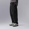 Li Ning CF Su Series однотонные повседневные прямые свободные трикотажные спортивные брюки мужские брюки черные AYKU621-2